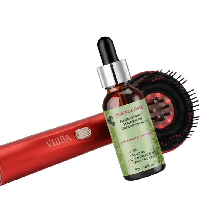 מברשת מעסה לשיקום השיער בשילוב אור אדום