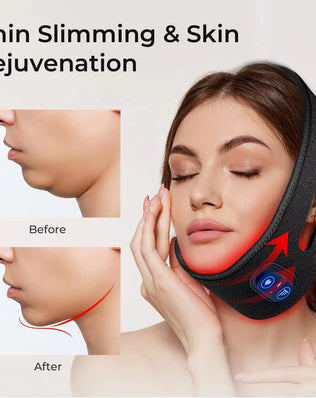 Rechargable Red Light Neck Brace Infrared Therapy Face Care V Face Wearable Red Light Therapy Neck Belt Skin Care Home Use