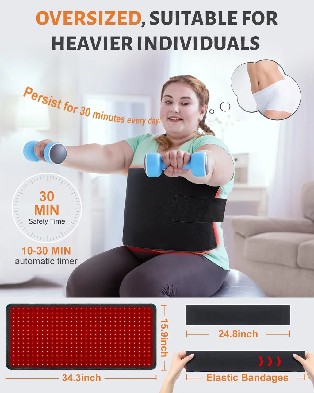 406Pcs Leds Red Light Heating Larger Size Pad 660Nm Waist Back Shoulder Muscle Pain Yoga Mat Relief Relax Infrared Light 850Nm