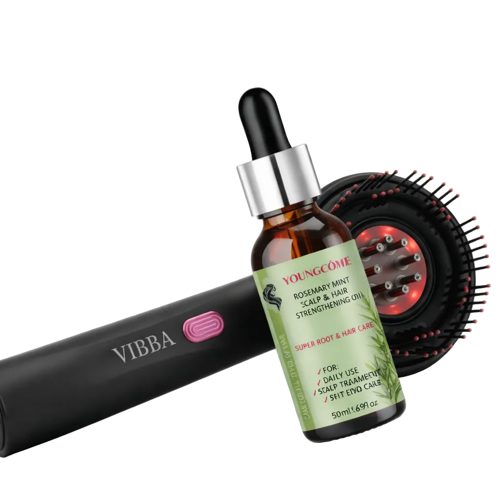 מברשת מעסה לשיקום השיער בשילוב אור אדום