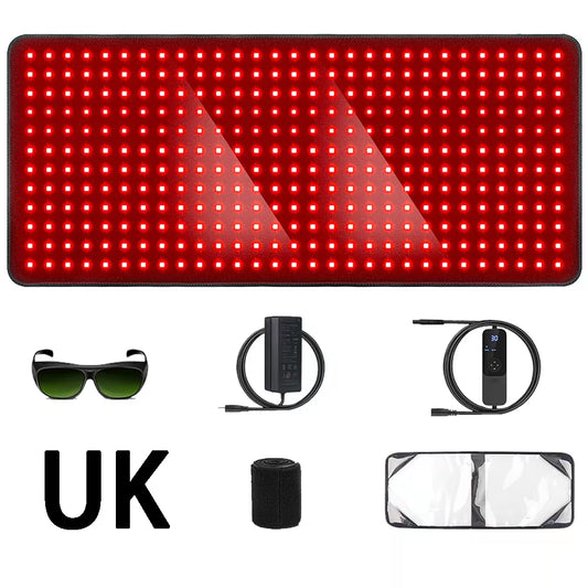 406Pcs Leds Red Light Heating Larger Size Pad 660Nm Waist Back Shoulder Muscle Pain Yoga Mat Relief Relax Infrared Light 850Nm